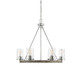 Meridian - M10070GWCH - Five Light Chandelier - Mchan - Greywood Chrome