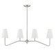 Mchan Four Light Linear Chandelier (M10078BN)