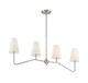 Mchan Four Light Linear Chandelier (M10078BN)