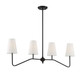 Mchan Four Light Linear Chandelier (M10078ORB)