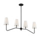 Mchan Four Light Linear Chandelier (M10078ORB)