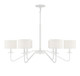 Meridian - M10092BQW - Six Light Chandelier - Bisque White