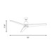 56" Ceiling Fan (M2013MBKRV)