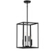 Meridian - M30008MBK - Four Light Pendant - Matte Black