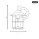 Moutd One Light Outdoor Wall Lantern (M50014BK)