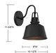 Moutd One Light Outdoor Wall Lantern (M50049BK)