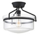 Msemi One Light Semi-Flush Mount (M60011MBK)