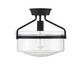 Msemi One Light Semi-Flush Mount (M60011MBK)