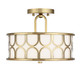 Meridian - M60015NB - Two Light Semi-Flush Mount - Msemi - Natural Brass
