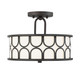 Meridian - M60015ORB - Two Light Semi-Flush Mount - Msemi - Oil Rubbed Bronze