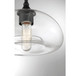 Msemi One Light Semi-Flush Mount (M60017MBK)