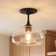 Msemi One Light Semi-Flush Mount (M60017MBK)