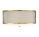 Meridian - M60018NB - Three Light Flush Mount - Msemi - Natural Brass