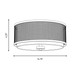 Msemi Three Light Flush Mount (M60018NB)
