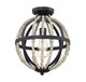 Meridian - M60031ORB - One Light Semi-Flush Mount - Mflus - Oil Rubbed Bronze