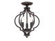 Msemi Three Light Semi-Flush Mount (M60055ORB)