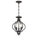Msemi Three Light Convertible Semi-Flush/Pendant (M60055ORB)