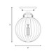 Msemi One Light Semi-Flush Mount (M60056ORB)