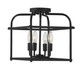 Meridian - M60061MBK - Four Light Semi-Flush Mount - Matte Black