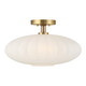 Meridian - M60075NB - One Light Semi-Flush Mount - Natural Brass