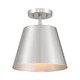 Meridian - M60076BN - One Light Semi-Flush Mount - Brushed Nickel