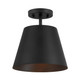 Meridian - M60076MBK - One Light Semi-Flush Mount - Matte Black