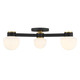 Meridian - M60079MBKNB - Three Light Semi-Flush Mount - Matte Black and Natural Brass