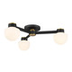 Three Light Semi-Flush Mount (M60079MBKNB)