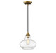 Meridian - M70080NB - One Light Mini Pendant - Mmin2 - Natural Brass Meridian - M70080NB - One Light Mini Pendant - Mmin2 - Natural Brass