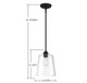 Mpend One Light Pendant (M70081MBK)
