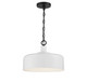Meridian - M70103WHBK - One Light Pendant - White with Black