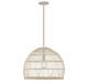 Meridian - M70106NR - One Light Pendant - Natural Rattan with a Matching Socket