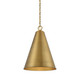 Meridian - M70112NB - One Light Pendant - Natural Brass