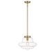 Meridian - M7022NB - One Light Pendant - Natural Brass