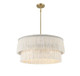 Meridian - M7037NFR - Five Light Pendant - Natural Brass