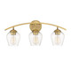 Meridian - M80032NB - Three Light Bathroom Vanity Light - Mbath - Natural Brass