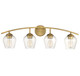 Meridian - M80033NB - Four Light Bathroom Vanity - Mbath - Natural Brass