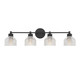 Meridian - M80036MBK - Four Light Bathroom Vanity Light - Mbath - Matte Black