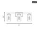 Mbath Three Light Bathroom Vanity (M80038CH)
