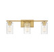 Meridian - M80038NB - Three Light Bathroom Vanity - Mbath - Natural Brass