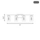 Mbath Four Light Bathroom Vanity (M80039CH)