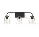 Meridian - M80044MBK - Three Light Bathroom Vanity - Mbath - Matte Black