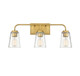 Meridian - M80044NB - Three Light Bathroom Vanity - Mbath - Natural Brass