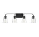 Mbath Four Light Bathroom Vanity Light (M80045MBK)