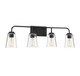 Mbath Four Light Bathroom Vanity (M80045MBK)