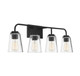 Mbath Four Light Bathroom Vanity (M80045MBK)
