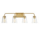 Meridian - M80045NB - Four Light Bathroom Vanity Light - Mbath - Natural Brass