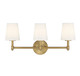 Meridian - M80051NB - Three Light Bathroom Vanity Light - Natural Brass
