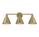 Meridian - M80064NB - Three Light Bathroom Vanity - Natural Brass