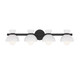 Meridian - M80076MBK - Four Light Bathroom Vanity - Matte Black